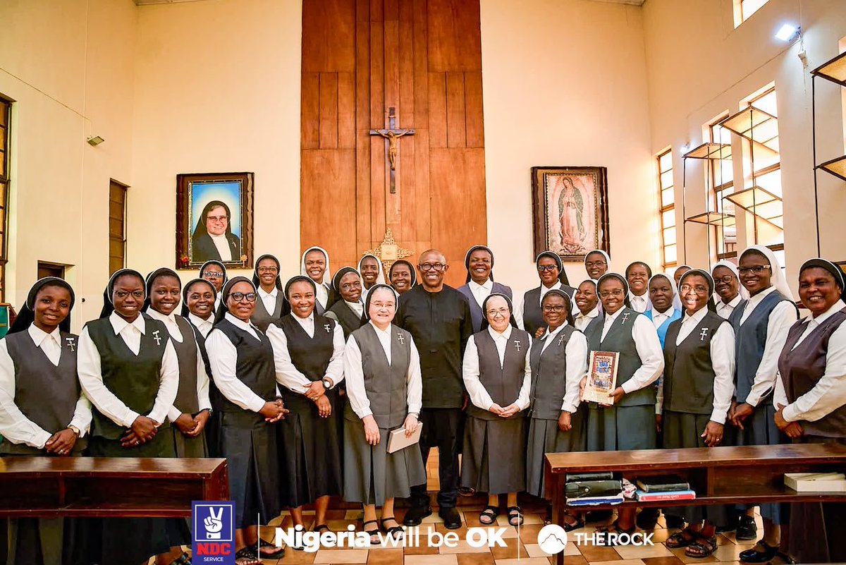 PeterObi's tweet photo. Celebrating the Clarissan Missionary Sisters: A Legacy of Faith and Service 

Heartiest congratulations to the Clarissan Missionary Sisters of the Blessed Sacrament on the momentous celebration of your jubilees, which commenced with Holy Mass today at the Basilica of the Most Holy Trinity, Onitsha.

I rejoice with you on this special occasion as you celebrate decades of faith, dedication, and selfless service to humanity.

Reflecting on our shared commitment to uplifting society through education and human development, I fondly recall my support for your school, Maria Inés College, Obosi, through the provision of buses and computers to enhance mobility and facilitate learning among your students.

As you continue your apostolate of forming minds, nurturing character, and empowering young people, I encourage you to remain steadfast in your mission. I firmly believe that education is one of the most powerful instruments for building a just, prosperous, and inclusive society. By investing in our people, especially the younger generation, we are laying the foundation for a Nigeria where everyone has the opportunity to thrive.

Together, through faith, service, and a shared commitment to human development, we can build the new Nigeria of our dreams. A new Nigeria that is POssible and OK. -PO