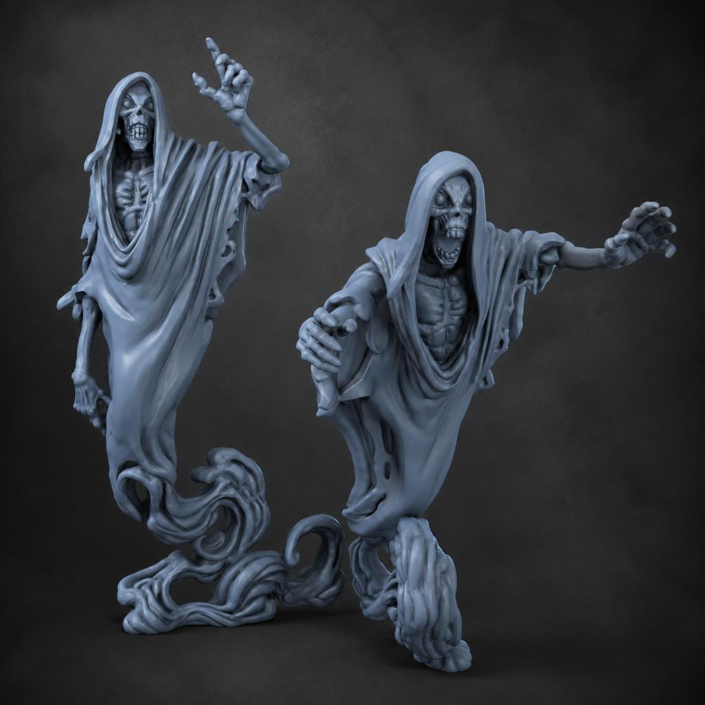 DuncanShadow's tweet photo. Ghosts 
Sculpted for 3d printing 

#ttrpg #3dprinting https://t.co/QOq1CXCYCI