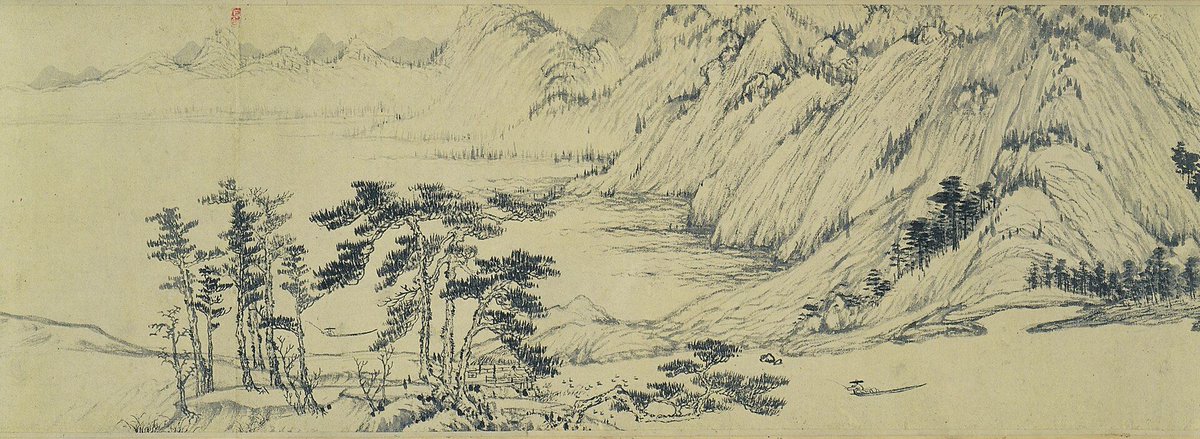 artacrosstime's tweet photo. Huang Gongwang only got serious about painting at 50. His Dwelling in the Fuchun Mountains (1348–50) nearly didn't survive. In 1650 its dying owner, Wu Hongyu, had it burnt so he could take it to the afterlife.

National Palace Museum, Taipei
#ChineseArt #ArtHistory #Art https://t.co/uQL4Ya8GiI