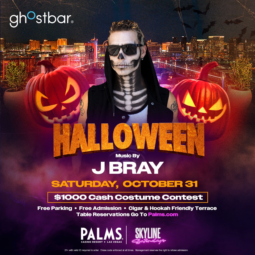 Palms's tweet photo. Vegas, don’t ghost this party. Halloween at Ghostbar means rooftop views, killer costumes, and a chance at $1,000 cash.

Dress to win: https://t.co/NljN5jKhJH

#PalmsLV https://t.co/mpvJN1eP6B