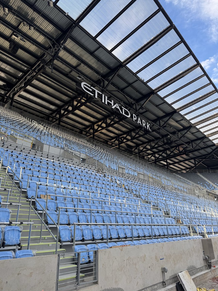 mgfleming12's tweet photo. The supporters section at Etihad Park, the new home of NYCFC and Gotham. https://t.co/PiIU97HLuV