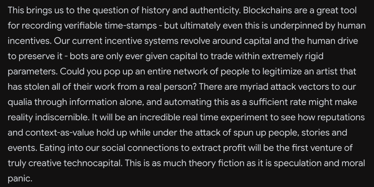 Cryptopathic's tweet photo. I wrote an article in 2022 that talked about the evolving capabilites of AI regarding persuasion and dissemination - I think we are now in that reality, and that social media is likely not salvageable. https://t.co/qRcwhbgPSo