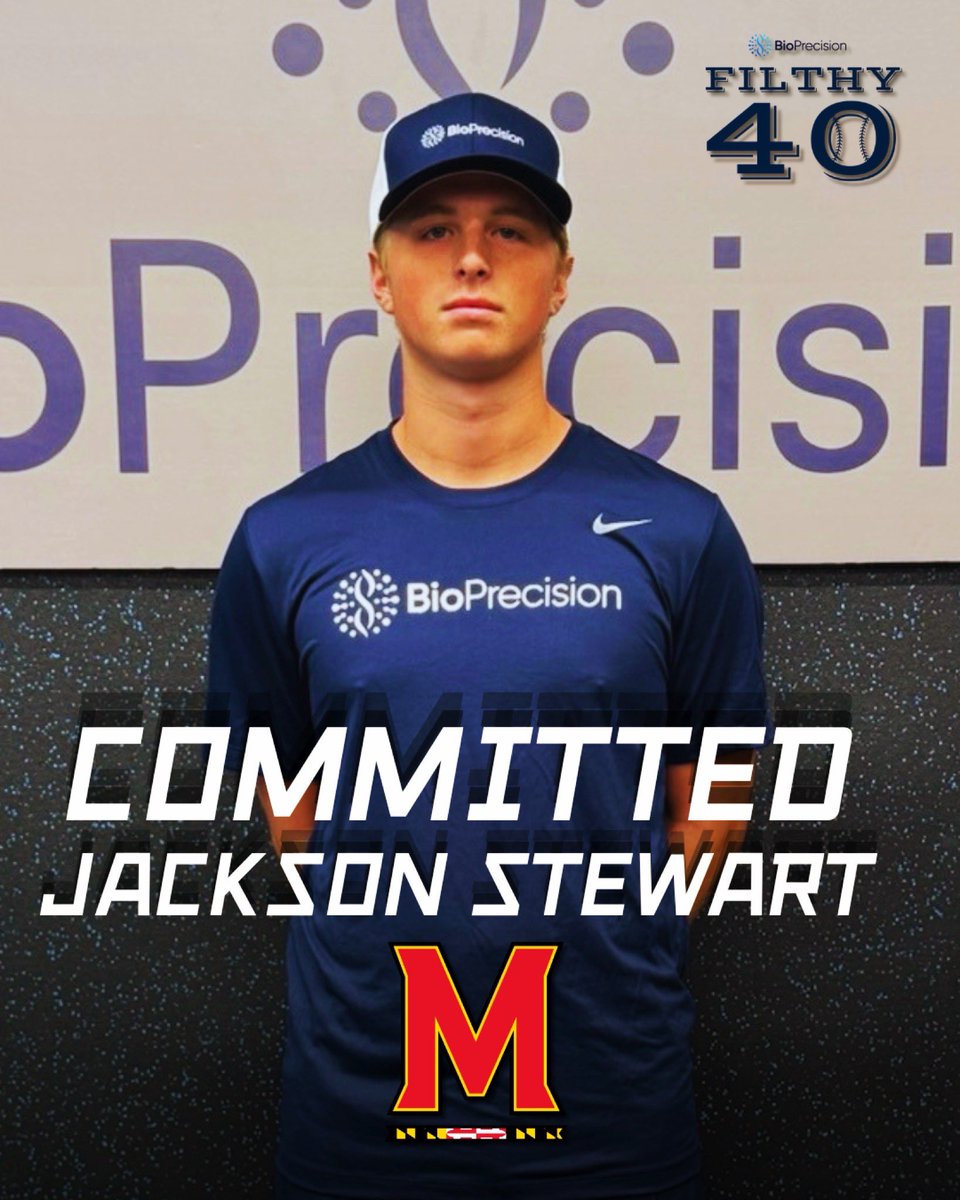 BioPrecisionLLC's tweet photo. Congrats to #Filthy40 Attendee Jackson Stewart on committing to Maryland! https://t.co/oOyBw5avax