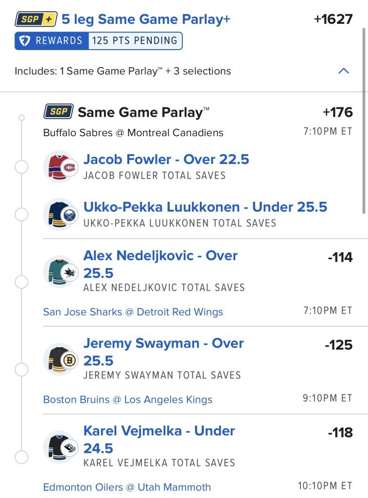 Aishabetparlays's tweet photo. 🚨🏒 NHL SAVE PARLAY IS LOCKED IN. 🔒💰

5 LEGS. +1627 ODDS. 😈💸 WE’RE COMING FOR A BIG ONE TONIGHT. 🔥
🥅 FOWLER 
🥅 LUUKKONEN
🥅 NEDELJKOVIC
🥅 SWAYMAN
🥅 VEJMELKA

WHO’S RIDING WITH ME? 👀💰

📲 JOIN MY FREE TELEGRAM GROUP LINK IN BIO. ⬇️⬇️

#MLB #SportsBetting #PrizePicks https://t.co/H74c6t9vtq
