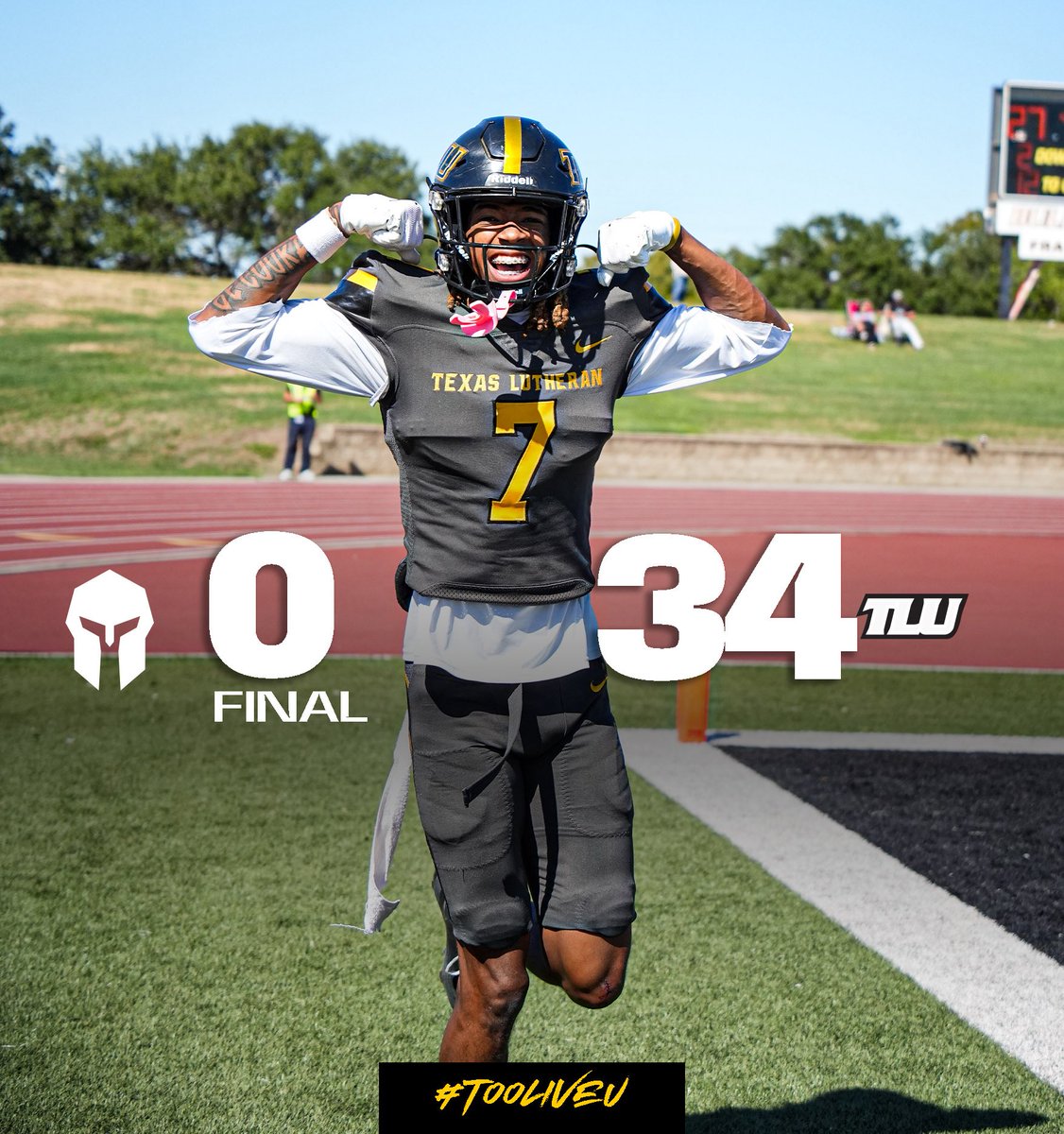 TLU_Football's tweet photo. That’s a shutout dub chat 💬 

#TooLiveU | #PupsUp https://t.co/Eg6xlhfcHv