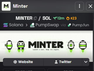 MinterXSOL's tweet photo. $MINTER paid DEXScreener.

https://t.co/fBanFWboXT https://t.co/wnTzNGtUif