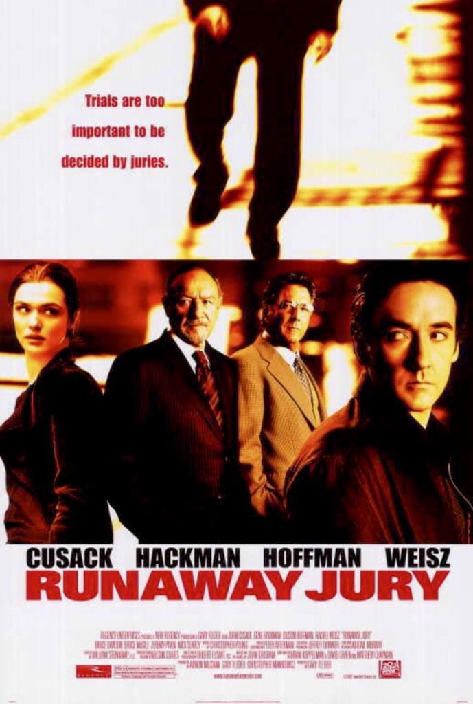 FilmNewsNos's tweet photo. 🎬MOVIE HISTORY: 23 years ago today, October 17, 2003, the movie ‘Runaway Jury’ opened in theaters!
#JohnCusack #GeneHackman #DustinHoffman #RachelWeisz #JeremyPiven #BruceDavison #BruceMcGill #MargueriteMoreau #NickSearcy #LelandOrser #LoriHeuring #NestorSerrano #CliffCurtis https://t.co/iEiWo7A29e