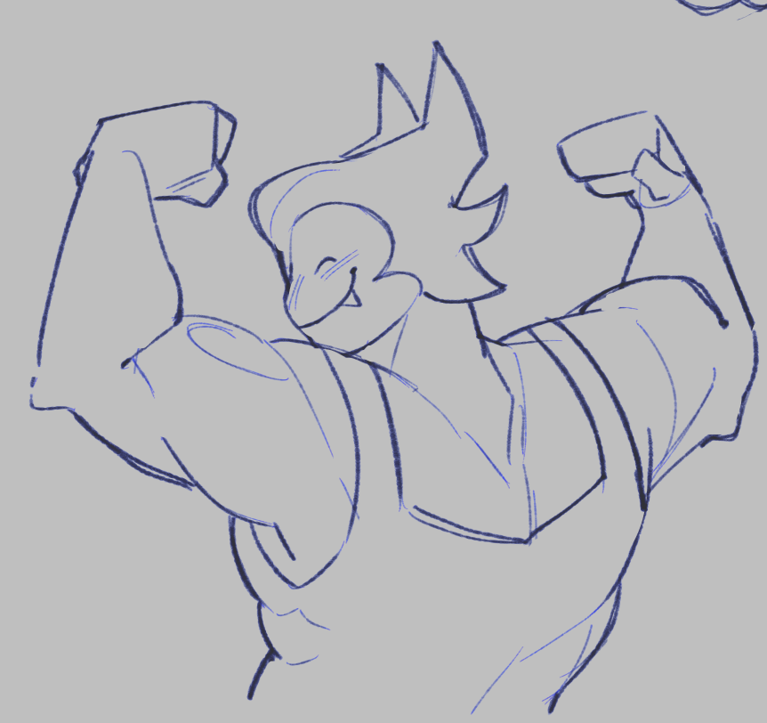 EmileTeeBee's tweet photo. oh this guy is gonna be fantastic for practicing drawing muscles #Regretevator #regretevatorfanart https://t.co/hMfXqibS71