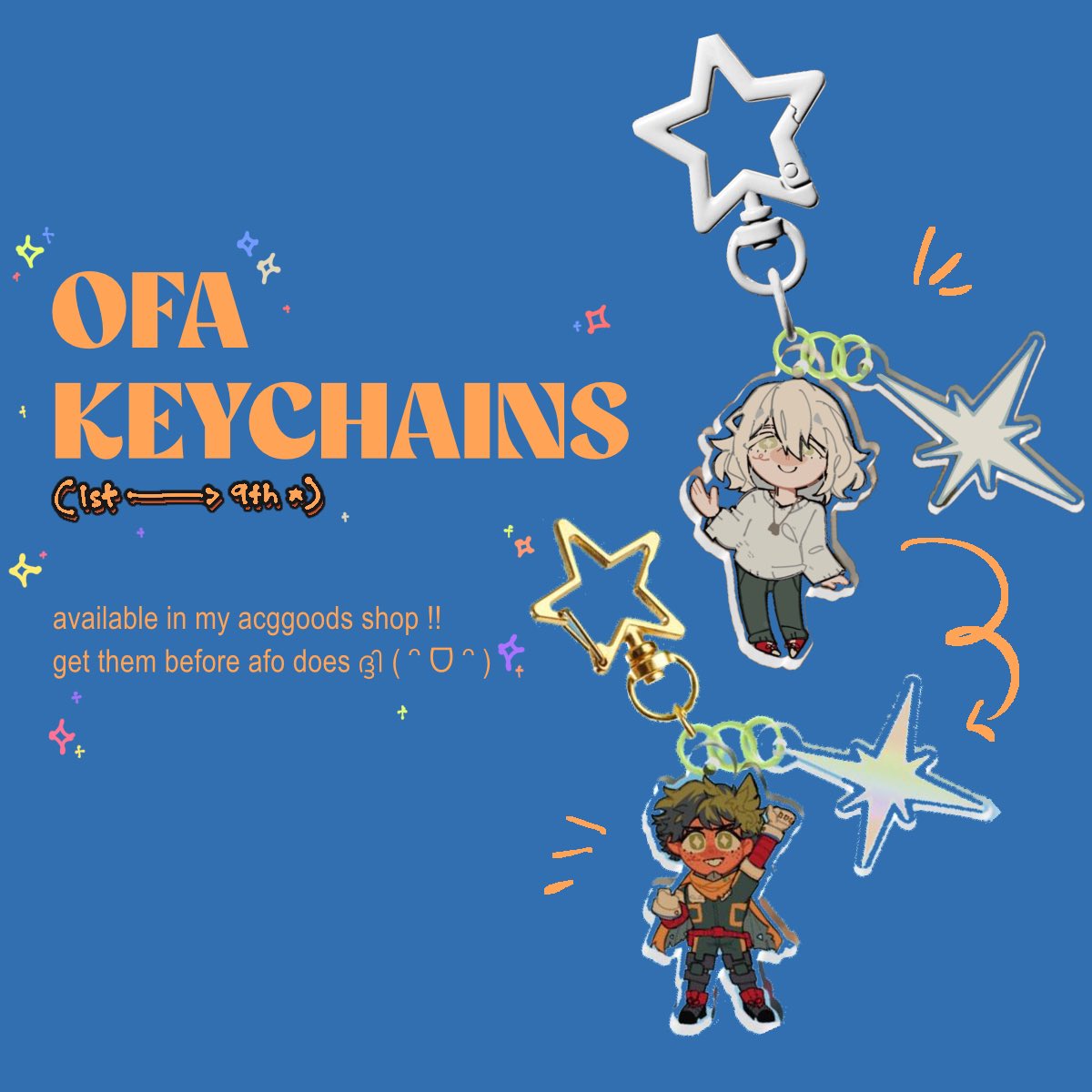 amaranthdahlia's tweet photo. softlaunched this a couple of days ago haha but yeah i have a shop now  !! and i got to finally make the ofa keychains from last year  so feel free to check them out  tysm mabuhay 🫶🏻 https://t.co/mP5bEOznkZ https://t.co/UN4G3dpIe9