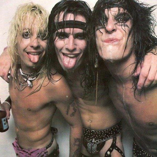 crockpics's tweet photo. Vince Neil, Tommy Lee and Nikki Sixx of Mötley Crüe, soaking wet, shirtless and tongues out in the Shout at the Devil days. The album came out on September 23, 1983, sold 200,000 copies in its first two weeks and made them one of the biggest heavy metal bands of the decade. In 1984 they took it on the road as Ozzy Osbourne's opening act, a run of shows that gave them some of the wildest stories in their memoir, The Dirt.

🤘 Shout at the Devil or Too Fast for Love? 🤘 👇️
