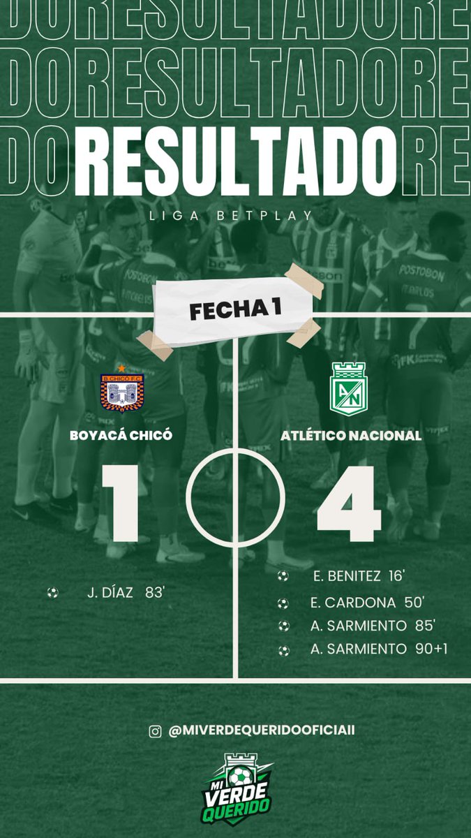 MiVerdeQuerido_'s tweet photo. Victoria categorica en condición de visita de Mi Verde Querido @nacionaloficial ante Chicó. 
26 puntos, segundo puesto en la tabla a uno del líder, con un partido menos 

#AtléticoNacional #VamosNacional #LigaBetplay #MiVerdeQuerido https://t.co/8YooPxC7U3