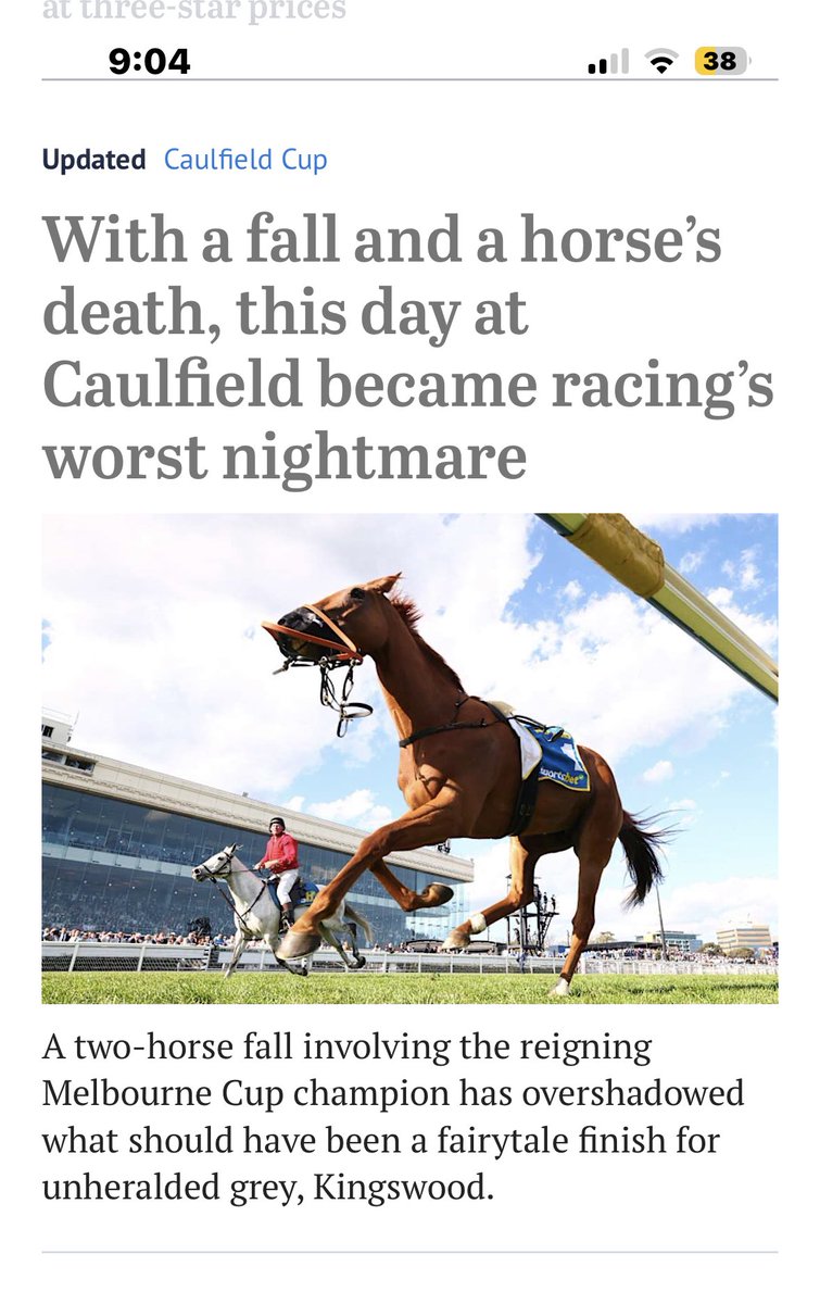 nichmelbourne's tweet photo. This has to stop. Jockeys might choose to risk pain and injury, and even their lives, but horses are never given this choice. Itβs obscene.
#nuptothecup #racingvictoria https://t.co/g6SvQYnACk