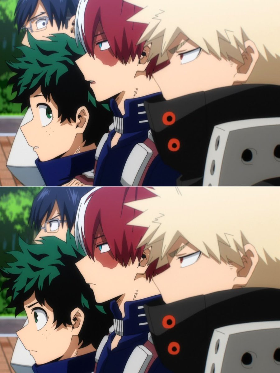 katsukiarms's tweet photo. great moment to remember that there was no need for this angle, bones just wanted to show us how tiny and protected izuku is 🤏🏻 https://t.co/5QvtbN1eZo