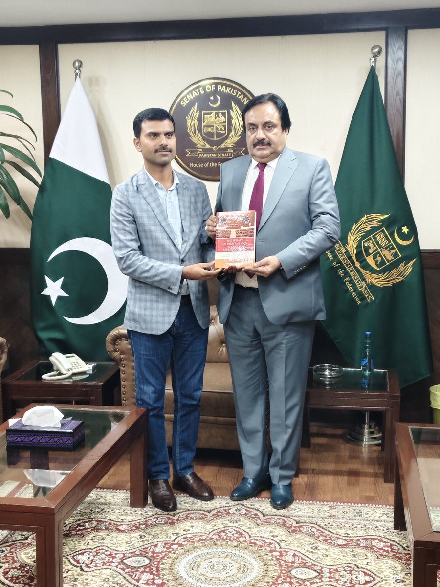 DilawarSaidhen's tweet photo. While Presenting my book on the @SenatePakistan to Deputy Chairman Senate, Syedaal Khan Nasar at Parliament House https://t.co/3O5izKcUXv