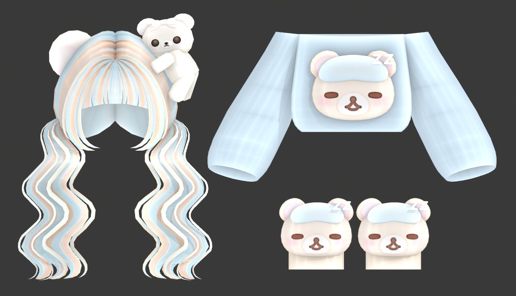 kaishopp's tweet photo. ꒰ ➥ 3 NEW FREE UGC 'S ꒰ᐢ. .ᐢ꒱
• Pijama: 50 stock
• Shoes: 50
• Hair: 15 Stock 

꒰ ➥ GAME:
link: https://t.co/SrlHeq0GIi

꒰ ➥ Code:
• RELEASE

#ROBLOX #RobloxUGC #RobloxDev #robloxart #RobloxFreeUGC #RobloxUGCLimited #RobloxDesigner #UGCcreator https://t.co/VAh3aTgQ5a