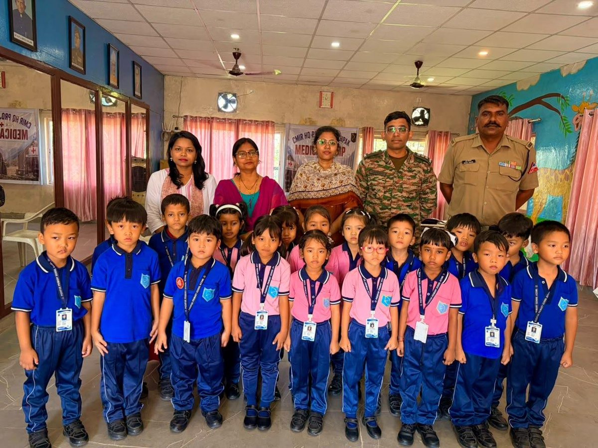 BROindia's tweet photo. #BROIndia #ProjectPushpak #Mizoram #DeshKaBRO #NationFirst

🇮🇳 *Healthy Children, Brighter Futures!*

BRO schools in remote border areas nurture young minds by caring for their health and well-being alongside education. Upholding the spirit of *“पढ़ेगा इंडिया, तभी तो बढ़ेगा इंडिया”,* Project Pushpak@BRO organised a preventive health check-up camp for primary school children in Mizoram.

*A total of 172 children benefited* from health screening to assess their growth, nutritional status, vision and dental health. Children requiring further medical attention were identified and provided referrals and follow-up advice.

Through such initiatives, BRO remains committed to nurturing healthier children and a brighter future.

*JAI HIND! 🇮🇳*
@rajnathsingh 
@SethSanjayMP 
@adgpi 
@PIB_India 
@ANI 
@ians_india 
@SpokespersonMoD