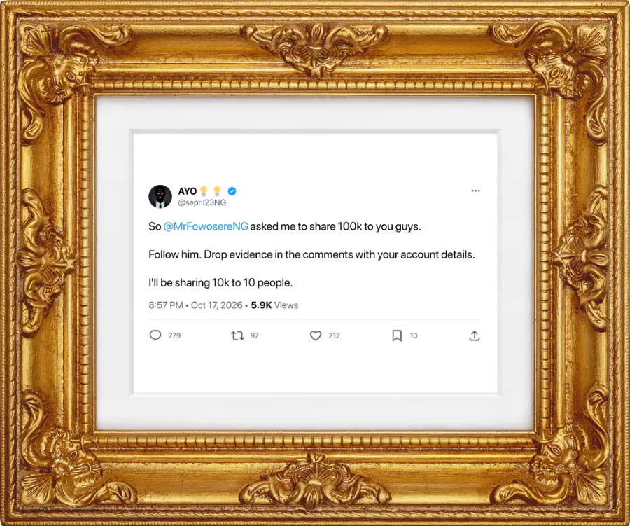 stickermule's tweet photo. @yomithegoat5 @sepril23NG @MrFowosereNG Here's your framed post: https://t.co/x5bA1KrIK7
Follow @stickermule to support this bot. https://t.co/WTiCCWrvAP