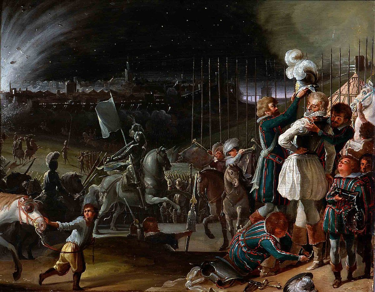 Imperio_e's tweet photo. 🖼️ El Sitio de París (1590).

Defensa victoriosa de la capital de Francia 🇫🇷 por parte de las tropas católicas y españolas de la Liga Santa, lideradas por Alejandro Farnesio y la Monarquía Hispánica contra Enrique IV y los hugonotes franceses.

❌ https://t.co/I6QIrvW0PO ❌ https://t.co/RROCQN0WaW