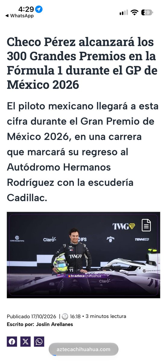 ChecadillacEra's tweet photo. Hola! @SChecoPerez @Cadillac_F1 @mexicogp ¿Me permitirían acompañarlos como prensa? Los boletos siempre son para mis jefes en cdmx, pero ellos no conocen mucho de este mundo. Yo llevo 2 años escribiendo sobre Checo y la F1, y sueño con vivir en persona lo que cuento en mis notas. https://t.co/8e9dlwU9mO