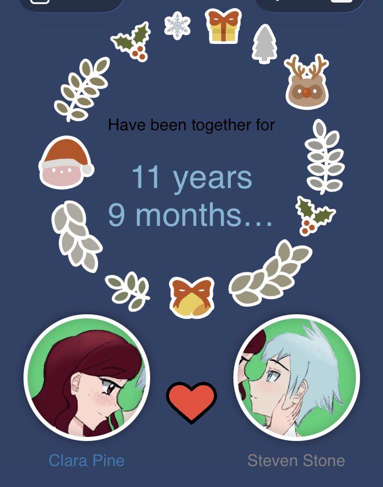 ClaraKuraara's tweet photo. FrozenSteel has been one of my longest running oc x canon yumeships. Their anniversary is on December 19. It’s one of the yumeships of mine that I hold close and dear. 
#FrozenSteelshipping #pkmnocxcc #FrozenSteel #pkmnoc https://t.co/WExVArW1Ty