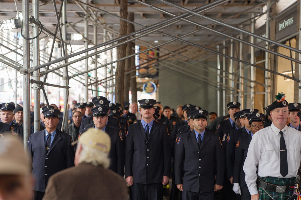 FDNY's tweet photo. Gone but not forgotten.

Chief of Department John Esposito and FDNY members gathered Saturday for a wreath-laying ceremony commemorating the 60th anniversary of the 23rd Street Fire. 

On Oct. 17, 1966, a 5-alarm fire that began in a storage area of the Wonder Drug Store at 23rd Street and Broadway in Manhattan led to the collapse of the building's ground floor. Twelve members, representing nearly every rank from deputy chief to probationary firefighter, made the Supreme Sacrifice that day. It was the greatest loss of life in FDNY history before the September 11th attacks.

The FDNY will Never Forget Deputy Chief Thomas A. Reilly and Firefighter William F. McCarron of Division 3; Battalion Chief Walter J. Higgins of Battalion 7; Lieutenant Joseph Priore, Firefighters James V. Galanaugh, Joseph Kelly, Daniel L. Rey and Bernard A. Tepper of Engine Company 18; and Lieutenant John J. Finley, Firefighters John G. Berry, Rudolph F. Kaminsky and Carl Lee of Ladder Company 7.