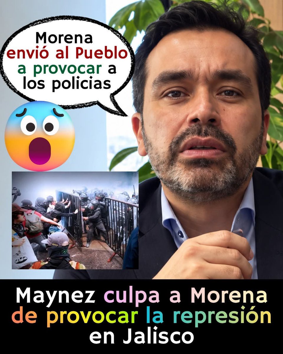 BrawIslas's tweet photo. Ahora resulta que el borracho de Máynez culpa a Morena, de haber enviado al Pueblo para protestar y exigir agua limpia maldito fentanilo a maynes en Jalisco ya lo dejo más pendejo de lo que ya era, provocando a los policías y que por eso fueron reprimidos 😱😳🤔 Y exige Máynez qu https://t.co/tj6cZQyBOL