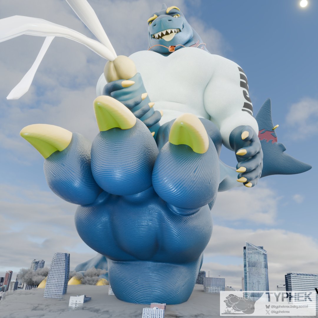 TyphekRex's tweet photo. Xavier decided that it was time to hit the city~ 🦈😈

Xavier is @xamzshark 
Model by Recursive (FA) https://t.co/slROulDWSW