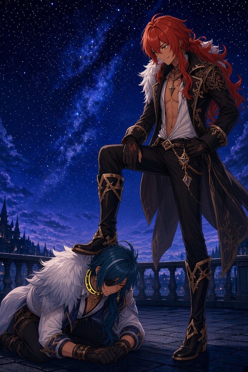 WillVIst's tweet photo. So happy to be under the feet of Master Diluc!! I’m his dog and footstool 😵‍💫😵‍💫 https://t.co/Fsrj6ySclM