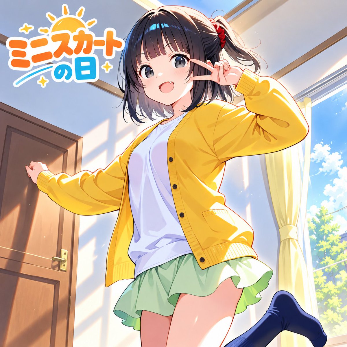 ShirasameArca's tweet photo. ミニスカートの日♪
ほむらもいつものカラーのままミニスカートスタイル♪

これもかわいいと思います♪✨
元気なほむらに似合ってるー！

本日もお仕事ゆえ！頑張って参りますよ！✊
本日お仕事の方は、一緒にがんばりましょうねー✨
今日がお休みの方は、月曜日君襲来に備えて活力をためるのだー！

また夜に！

#AIart #ミニスカートの日