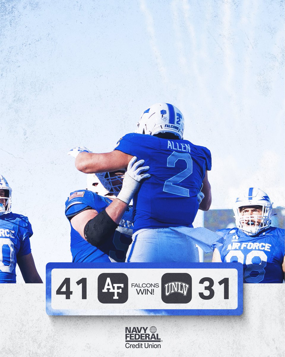 AF_Football's tweet photo. 𝗪.

#FlyFightWin | @NavyFederal https://t.co/s3pj4BP6Ks