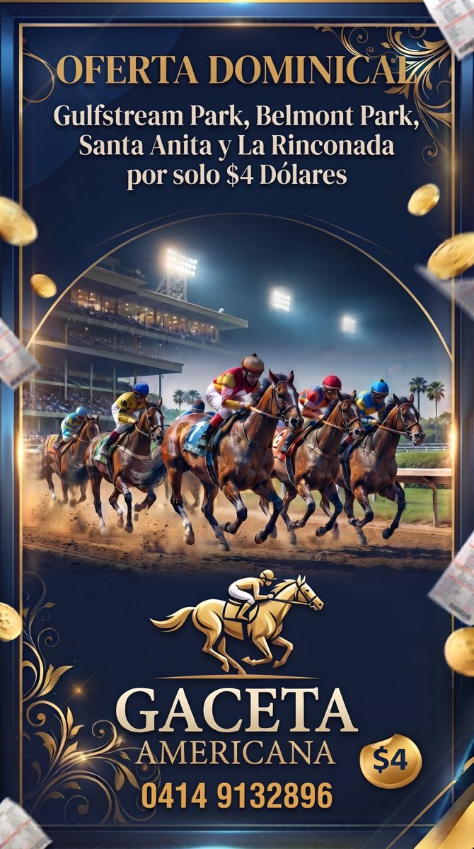 audiohipismo's tweet photo. Este Domingo llevate Las Gacetas para GP BP y SA mas La Rinconada por solo 4 mil bs . Cada uno te sale en un dolar . Pedidos por el 0414 9132896 . https://t.co/ceMHHF3DdC