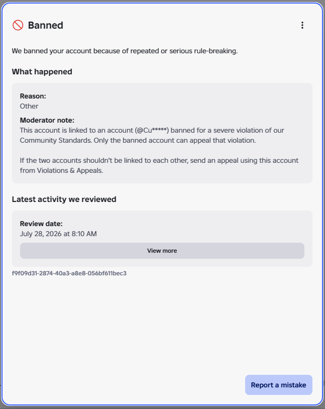 alpine_solar's tweet photo. Day 82 of the false Roblox Enforcement Ban (alpinesolar_X3)
Roblox still has not lifted my false ban for being linked to an unknown account.
Repeated attempts with support led nowhere, with constant deflections and preset, meaningless messages.
#roblox #robloxban #enforcementban https://t.co/9YgfzGBeM7
