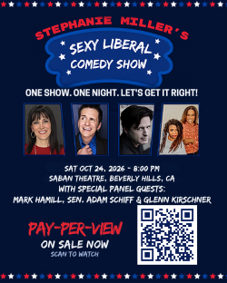 HalSparks's tweet photo. Laughter and Liberty in ONE SHOW! 
Pay-Per-View! 
@StephMillerShow
@JohnFugelsang
@HalSparks 
@glennkirschner2
@SenAdamSchiff
@MarkHamill https://t.co/toOAuonmKy