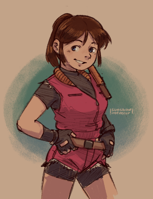 SunshineMemoir's tweet photo. Little doodle of Resident Evil Claire, for a friend 💀 https://t.co/xEUnqik7EO
