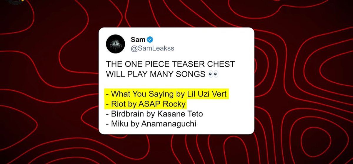 ZombiSkarX's tweet photo. @FortniteFNLK Fortnite really put Uzi's song on the One Piece chest and thought we wouldn't notice they owe us a skin 💀 @Fortnite pay up. IM NOT LETTING THIS GO UNTIL IT HAPPENS https://t.co/kGaN9ubVpX