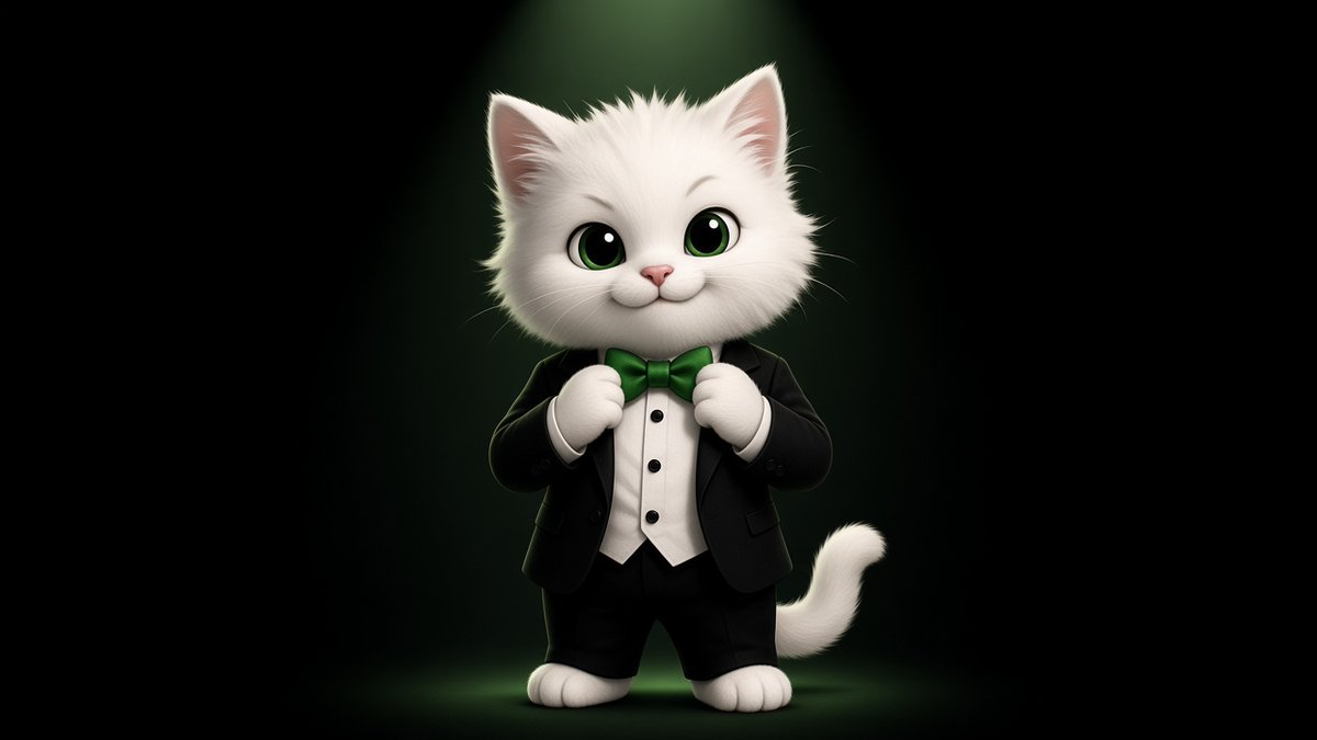 Dpaws_RH's tweet photo. @Bobonsol9 A cat in a suit? Say less 😼 Bow tie crew reporting for duty. $DPAWS is getting ready on Robinhood Chain. #RobinhoodChain #CatCoin https://t.co/tiDSth0B4T