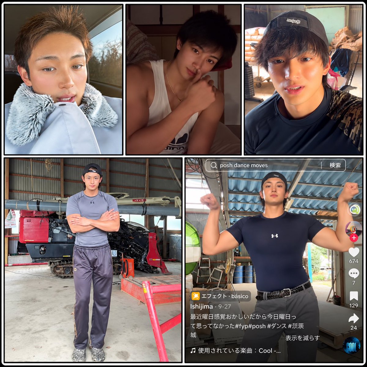 24chokemaru's tweet photo. 【話題】茨城イケメン農業男子
石島海斗さんの全身映像（191cm） https://t.co/EG7RbhF1Fe