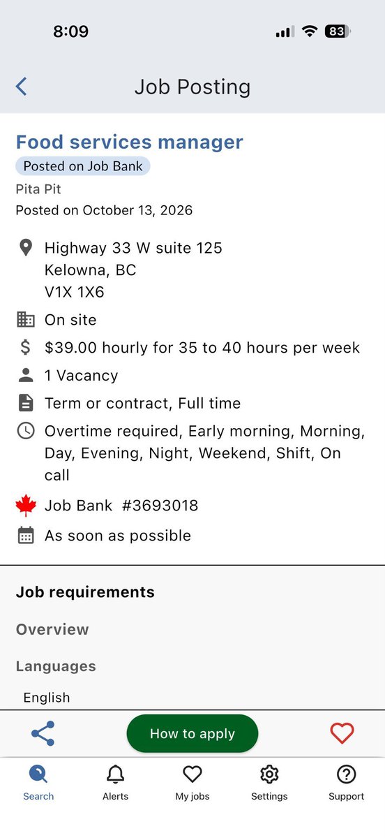 DanielBordmanOG's tweet photo. This is a job posting for @Pavneet4KLCC’s pita pit. $39 dollars an hour as an entry level fast food worker!!! How generous.

It must a coincidence that that is the exact amount needed to make the case that you need a foreign worker over a Canadian. Considering Pavneet is a big advocate of non citizens voting in the Conservative Party there might be something here. 

At the very least we will have an example to give the Conservative Party of why they shouldn’t put a bunch of Khalistanis with poor English skills in charge of everything.