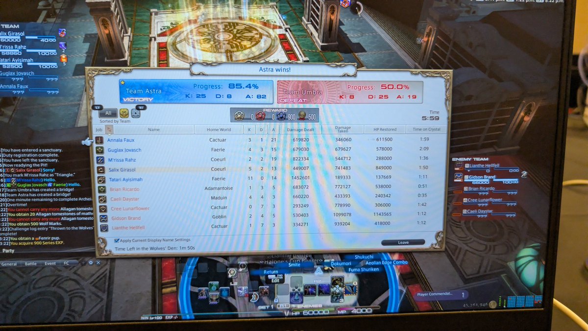twouniquefouru's tweet photo. Also joined in on @brianricardos PVP LAN sesh!! I'm nowhere near as good at CC as I am on Frontline but I think I did ok! I had lots of fun and was glad I remembered to back up my data lol. #gatewayfate #ffxiv https://t.co/uw7Qndgllh