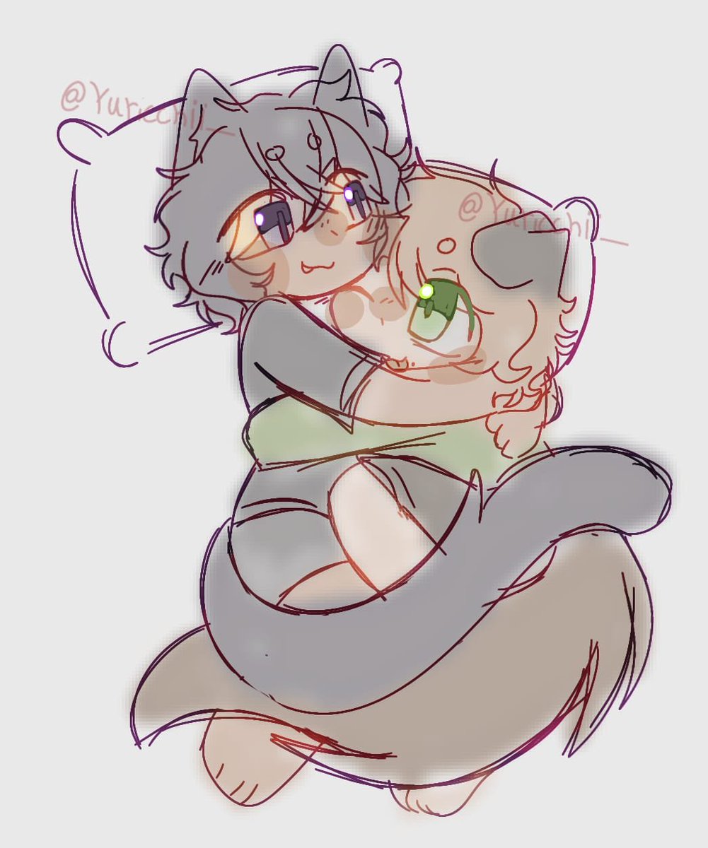 Yuricchii_'s tweet photo. esboço q fiz rapidinho pq tava com vontade de desenhar o meu oc e o do meu marido gatinho @Koycchi https://t.co/s4zdWnO1ps