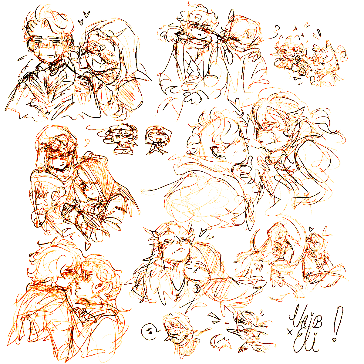 dwampankaku's tweet photo. naibeli doodles rolled based on skin pairing wheel https://t.co/IGIK7RCQZm