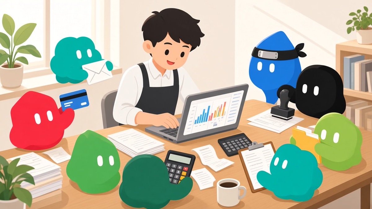TimArmstrong81's tweet photo. Built my small-business bookkeeping on 8 AI bots and made them public 🥷

Bookkeeping Ninja: invoices to draft bills to bank rec to payments to tax prep to month-end, with a supervisor checking it all. Works with Xero. Never pays or lodges without you.

Start here 👇
https://t.co/MJimKcbDJy
