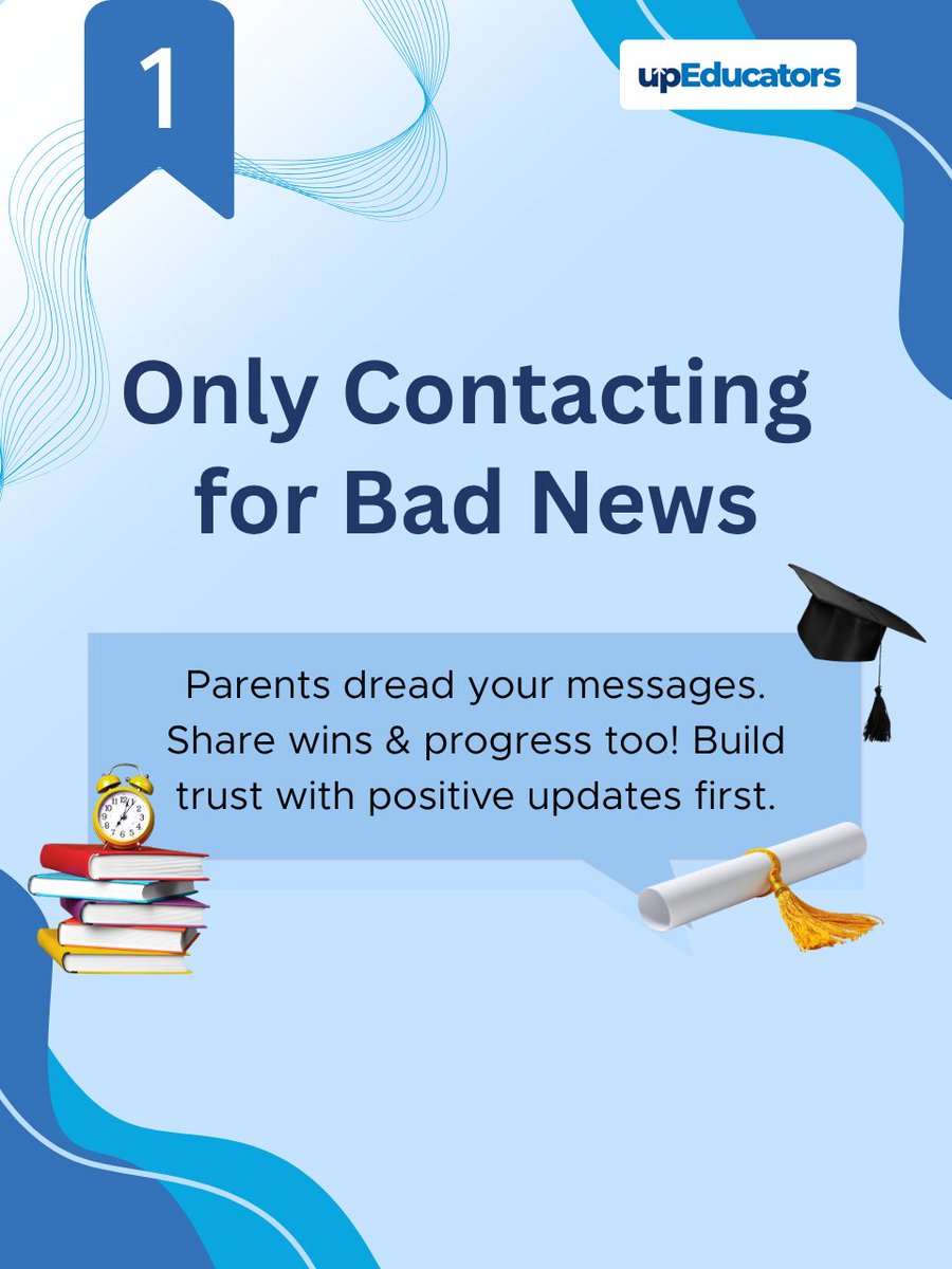 upEducators's tweet photo. Discover 6 common mistakes teachers make while communicating with parents and learn how to build stronger, more positive relationships! ✨

#TeacherTips #ParentTeacherCommunication #TeacherDevelopment #EducatorsOfIndia #TeachingTips #SchoolCommunication #upEducators https://t.co/7Gtx2iom0r