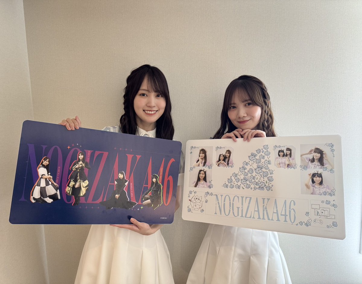 nogi_brightTCG's tweet photo. ／
【マチアソビ】ステージありがとうございました！！
＼ 
賀喜さん、田村さんの写真をお届け！
楽しい時間をありがとうございました♪
お二人のシークレットカードも公開✨

「乃木坂46×ビルディバイド -ブライト-」トレーディングカードゲーム Vol.2 2027年1月29日発売！
プレイマットも予約受付中！
https://t.co/3gpUKyUzxw
#乃木坂TCG  #マチアソビ #賀喜遥香 #田村真佑 #乃木坂46