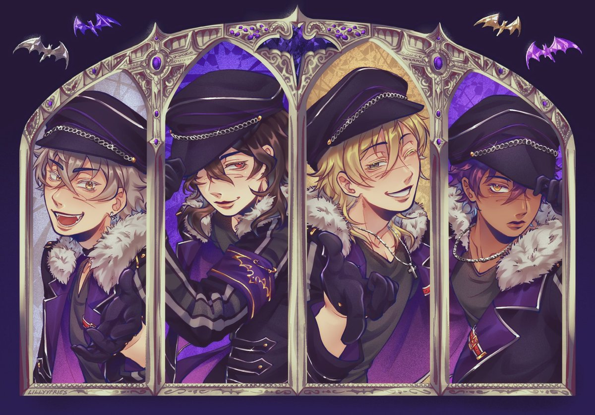 lillyyfries's tweet photo. UNDEAD print for @GTAENSTARS ‘s cupsleeve today!! always fun to draw these guys tgt

#あんスタ https://t.co/bj8JfPD301