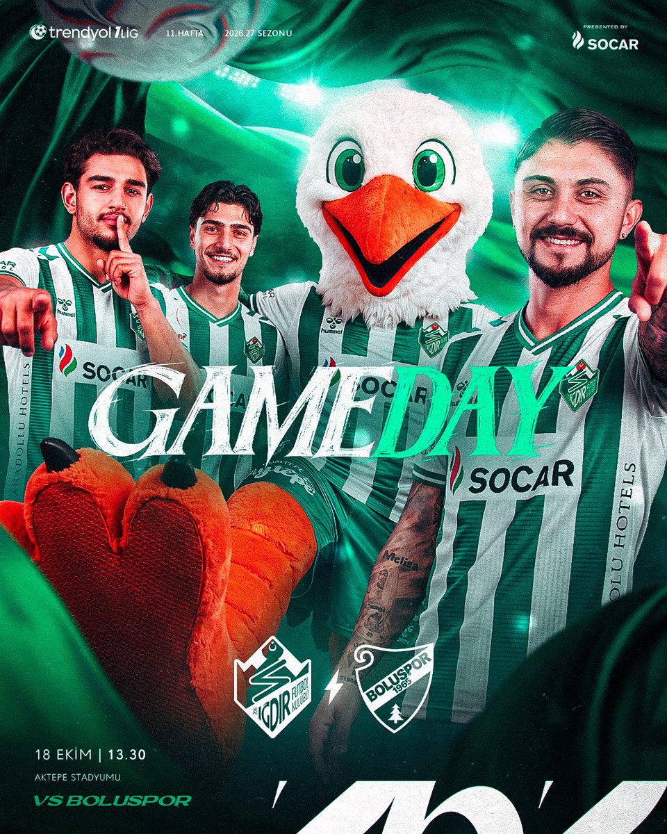 igdirFK's tweet photo. 𝑮𝗔𝗠𝗘𝑫𝗔𝗬 🔥
🆚 Boluspor
🏟️ Aktepe Stadyumu
🕖 13.30
📺 beIN SPORTS 2 • TRT Spor
📲 #IFKvBOL
🤝 @SOCAR_Turkiye https://t.co/gJzcooGhmu