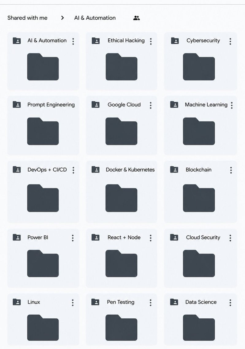 Tech_Rose1's tweet photo. All Paid Courses (Free for First 4500 People)

 𝗣𝗮𝗶𝗱 𝗖𝗼𝘂𝗿𝘀𝗲 𝗙𝗥𝗘𝗘 (PART - 1)
 1. Artificial Intelligence
 2. Machine Learning
 3. Prompt Engineering
 4. Claude,Chatgpt,Grok
5. Data Analytics
6. AWS Certified
 7. Data Science
8. BIG DATA
9. Python
 10. Ethical Hacking

(72 Hours only )

Like + RT + comment ' Drive '

Must Follow me so I can DM you.