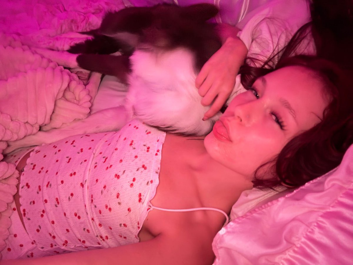 MabelsMuse's tweet photo. one of us said “take a selfie,” the other said “more cuddles”… guess who won_ 🥺🐾 https://t.co/bjVdMpFW2I