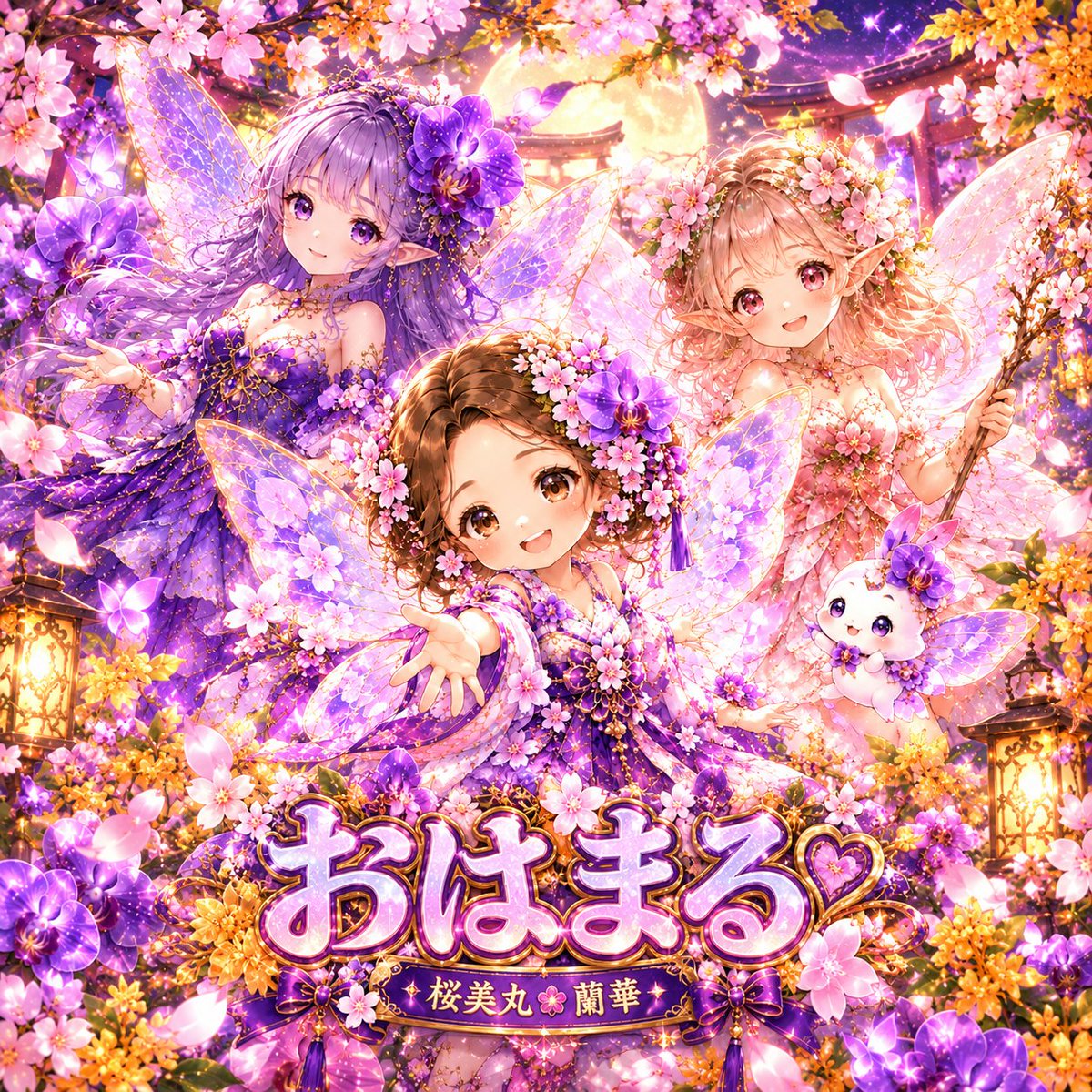 obimaruranka316's tweet photo. 🌸💜 おはまる〜っ！ 💜🌸

桜と紫色の蘭に囲まれて、妖精たちから幸せの魔法をお届け🧚‍♀️✨

今日もみんなの心に笑顔の花が咲きますように🌸💖

蘭華と一緒に、キラキラ素敵な1日にしようねっ🥰🦋

#おはまる  #おはよう #幸せの魔 #NeoBright  #Palmuライバーと繋がりたい  #Palmuライバー https://t.co/zi5RSZBDRV