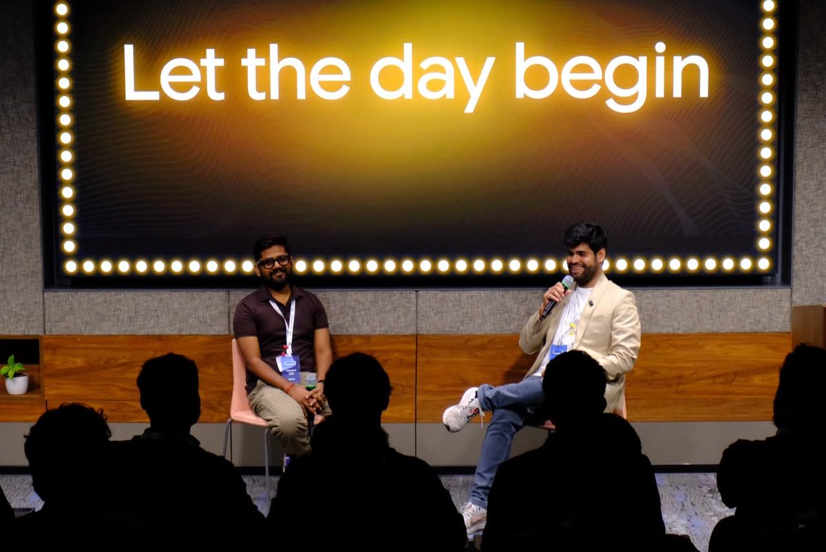 gdg_nd's tweet photo. Saurabh Singh and Pawan Kumar sharing
perspectives on product development,
fundraising, and navigating the
challenges of building successful
ventures.
#DevFestND26 #DevFestDilli #DevFestNewDelhi2026 https://t.co/SWA8uhQKaI